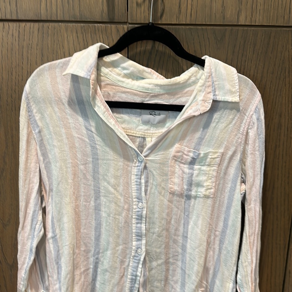 Rails Button Down. Subtle Stripe In Color - image 2